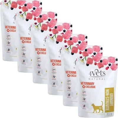 4Vets NATURAL 4Vets Cat Natural Veterinary Exclusive URINARY NON-STRUVITE 6 x 85 г