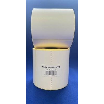 Etikety, termo, 100x100 mm, 600 etikiet kotúč, biele