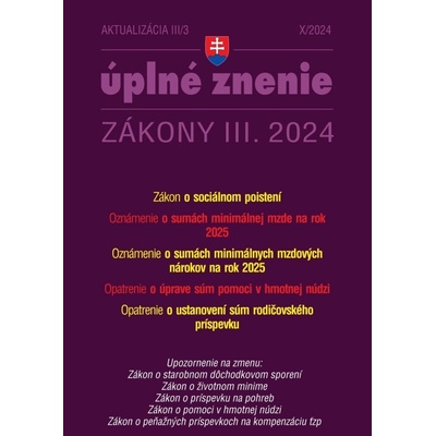 Aktualizácia III/3 / 2025 - Sociálne poistenie, minimálna mzdy - Poradca s.r.o.