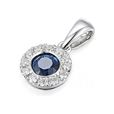 Gems Diamantový přívěsek Lien bílé zlato s brilianty a safírem 585 38 2 0287.1B00.0.00.HSI.602.23