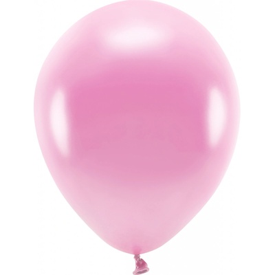 PARTYDECO Sada 10 růžových metalických balónků 30 cm