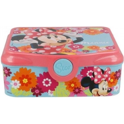 Stor plastový box krabička na desiatu Minnie Mouse