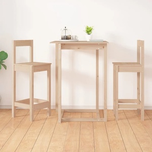 vidaXL Бар столове 2 бр 40x41, 5x112 см борово дърво масив (822142)
