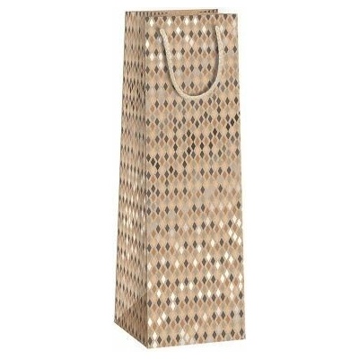 ARGUS Dárková papírová taška NATUR na víno (11 x 36 cm) 07340120
