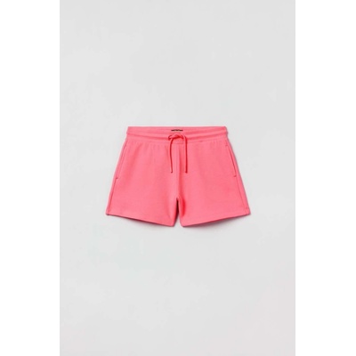 OVS Детски памучен къс панталон OVS в розово с изчистен дизайн (1760865.Girl.10.15years)