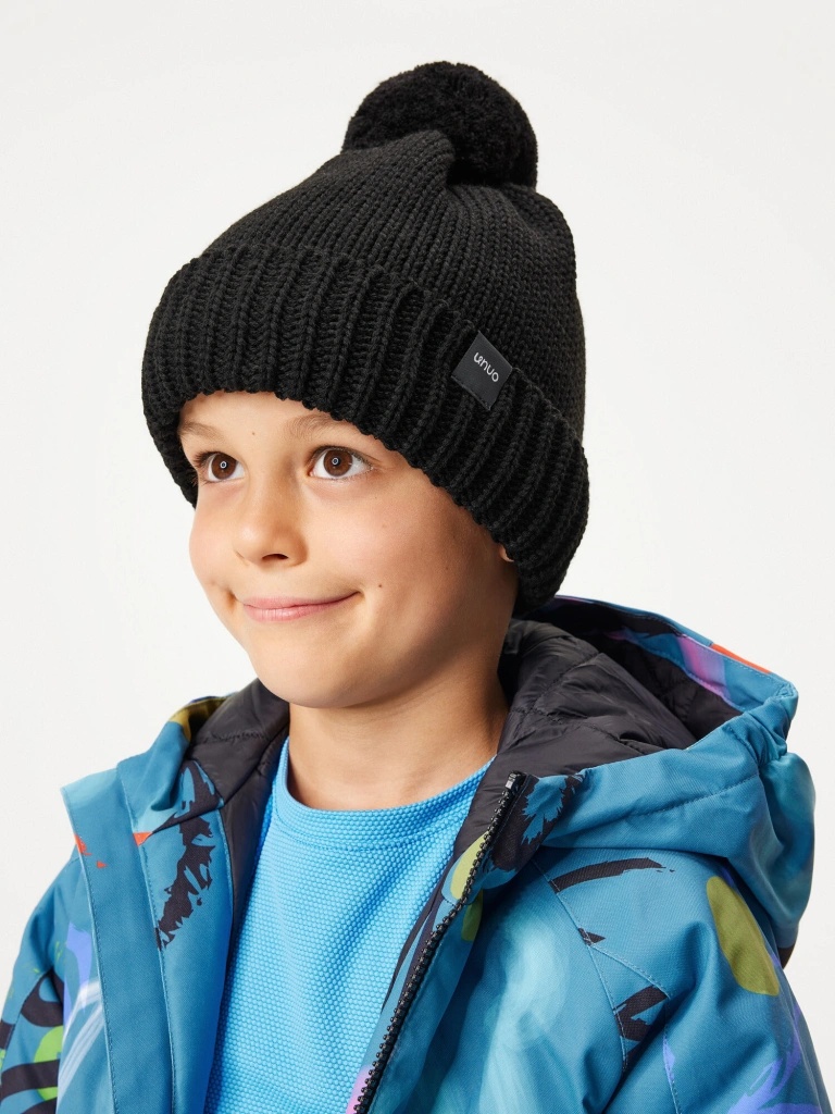 Bobble pletená černá