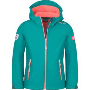 TROLLKIDS Детско софтшел яке Trollkids Girl's Trollfjord Jacket Softshell jacket - Ocean Green / Coral Pink / Midnight Petrol - размер 164 (EU) (703-2073-1818)