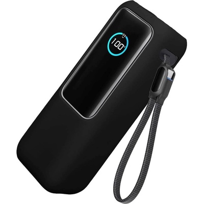 Тънък силиконов калъф за Anker Laptop Power Bank 25000 mAh 165W (A1695H11) - Кwmobile Silicone Case Powe Bank Case (черен) (KWM000040NB001C)