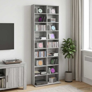 vidaXL Кабинет за CD Сив Сонома 65 x 23, 5 x 175 см Инженерна дървесина (8012663)
