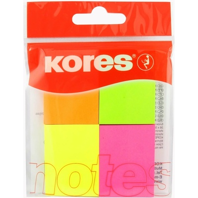 Kores Neónové bločky Multicolour 40x50 mm v 4 farbách