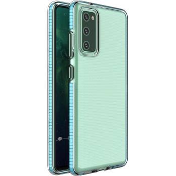 HQWear Калъф Spring Case clear TPU с цветна рамка за Samsung Galaxy A72 4G, светлосин (KXG0014487)