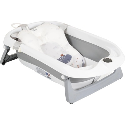 Cangaroo Сгъваем бебешки комплект за баня Cangaroo - Balena, сив (112261)