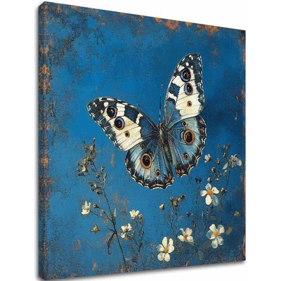 Obraz motýľov Nočná harmónia - 100% originál domaľovaný akrylom - 60x60 cm