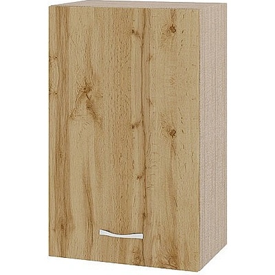 ИРИМ Горен шкаф с врата и рафт Сити МДД-6 мока / дъб дакота 45 см