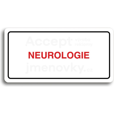ACCEPT Piktogram NEUROLOGIE - bílá tabulka - barevný tisk