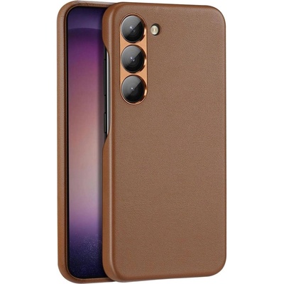 Dux Ducis Кейс от изкуствена кожа Dux Ducis Grit за Samsung Galaxy S23 Plus, съвместим с MagSafe, кафяв (6934913030370)