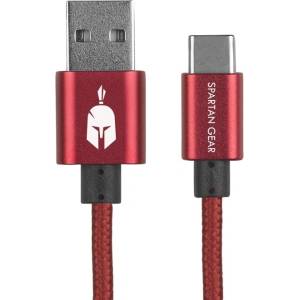 Spartan Gear Кабел Spartan Gear, от USB A(м) към USB C(м), 2m, червен