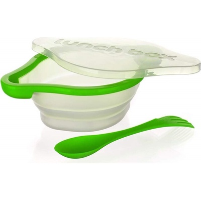 BANQUET Miska skládací silikonová CULINARIA Zelená, s příborem