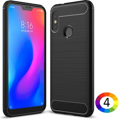 Xiaomi Redmi 6 Pro Удароустойчив Carbon Fiber Калъф и Протектор