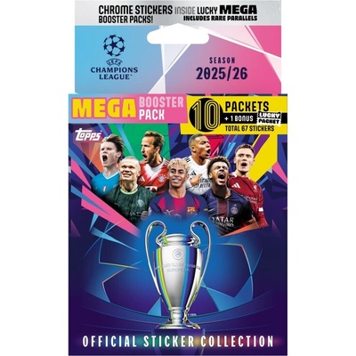 Topps Mega Eco Pack samolepek champions league 2025/26
