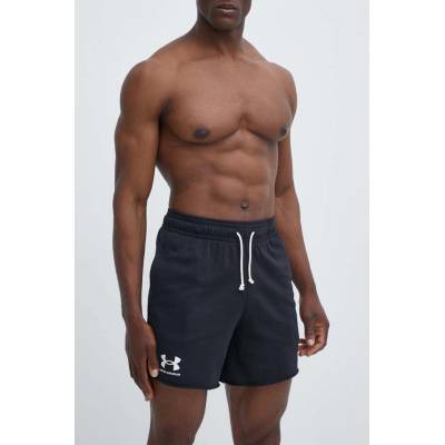 Under Armour Rival Terry 6in short Black Onyx White