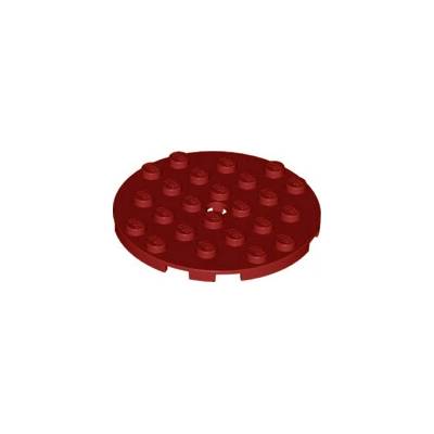 Lego 11213 Dark Red Plate, Round 6 x 6 with Hole