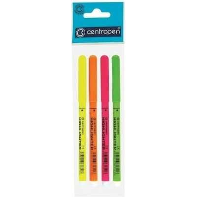 Zvýrazňovač Centropen 2532, 1-3 mm, kulatý hrot, sada 4 barev