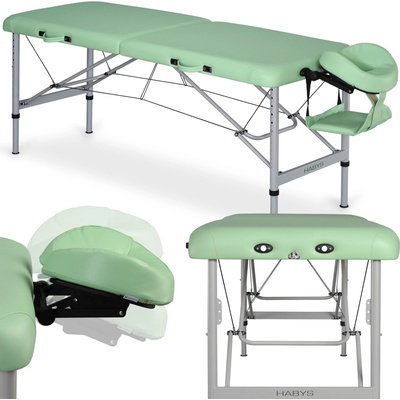 HABYS Hliníkový masážny stôl Aero Alu 70 - zelený