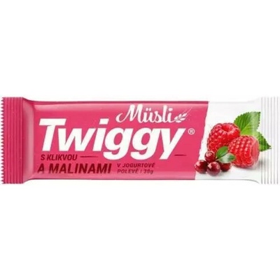 Twiggy müsli tyčinka s kľukvou a malinami v jogurtovej poleve 30g