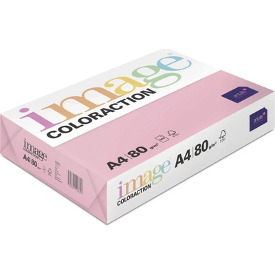 Coloraction barevný xerografický papír Image 80g A4, starorůžová, balení 500 archů