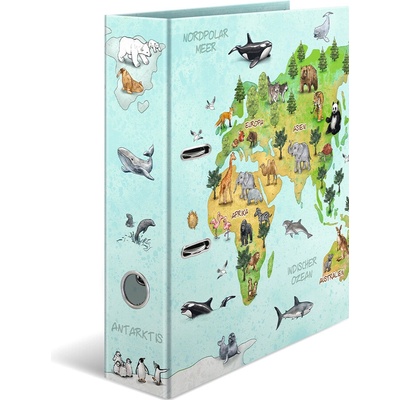 HERMA Pákový pořadač A4 7 cm World map/Mapa světa