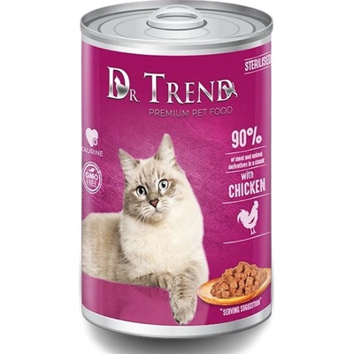 DR.TREND Premium s kuracím mäsom v jemnej omáčke pre kastrované mačky 400 g