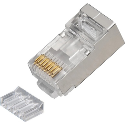 Masterlan EuroLan konektor FTP RJ45, Cat.6, 8p8c, drát, pozlacený, skládaný LY-US013