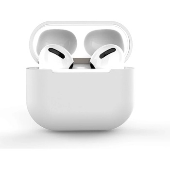 HQWear Apple AirPods 3 мек силиконов калъф за слушалки, бяло (калъф C) (AirPod 3 Case C White)