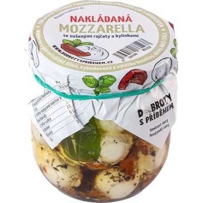 DOBROTYSPRIBEHEM.CZ Nakládaná Mozzarella s rajčaty a bylinkami 390 g – Zboží Mobilmania