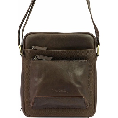 Pierre Cardin Pánska kožená crossbody taška Izarr hnedá