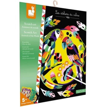 Janod Atelier картини за изстъргване Животни от света Комплект Мини