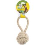 LEOPET Играчка за куче - Въжена топка с дръжка - 21 см, 115 гр - 1 бр, leopet Италия, 76096/ghc102