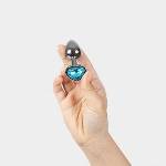 Secret Play SecretPlay Metal Plug Blue Heart Small 7cm - Aluminum Intimate Accessory