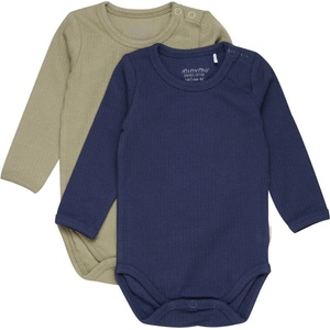 Minymo Детско ежедневно термо бельо Minymo Kid's Body L/S (2-Pack) Everyday base layer - Dark Navy - размер 86 (EU) (714-1852-0417)