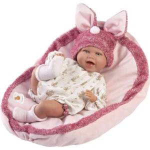 Llorens 74134 NEW BORN - реалистична бебешка кукла със звуци и меко текстилно тяло - 42 (4-74134)