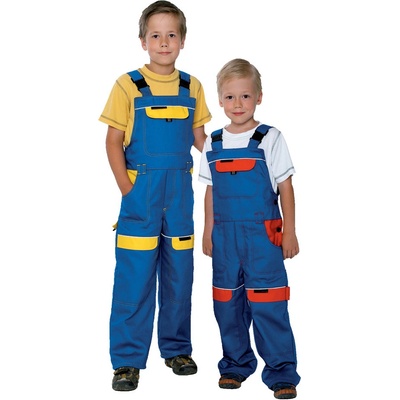 Ardon COOL TREND KIDS nohavice s náprsenkou MONTÉRKY MODRO ŽLTÉ H8700