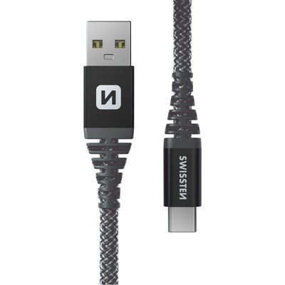 SWISSTEN Kevlar USB/USB-C 1, 5 m Цвят: тъмно сив