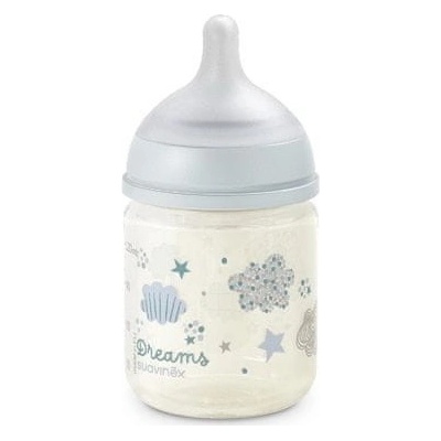 Suavinex fľaša sklo Dreams fyziologická SX Pro XS modrá 120 ml