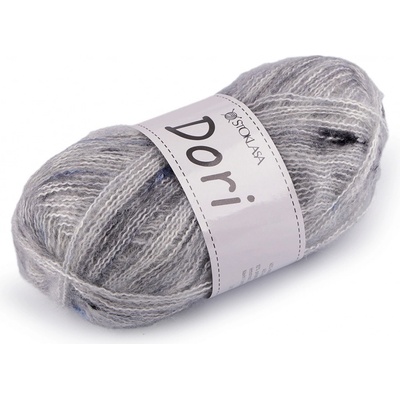Prima-obchod Pletací mohérová příze s nopky Dori 100 g, barva 5 (F008) šedá světlá