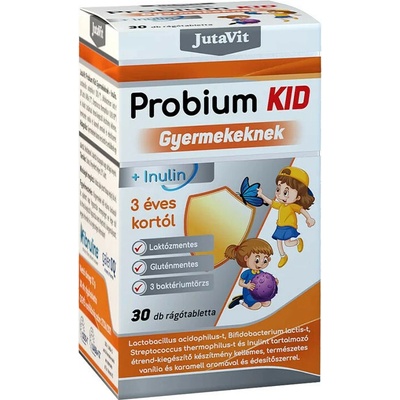 JutaVit Probium Kid + Inulin 30 žuvacích tabliet
