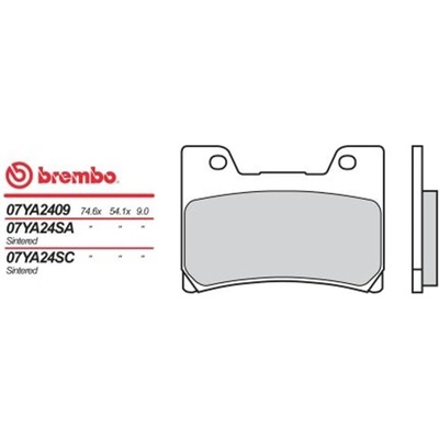 Predné brzdové doštičky / obloženie Brembo Yamaha 850 TDM 1996 - 2001 směs 09