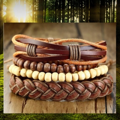 DN kožený náramok Handmade 19 hnedá