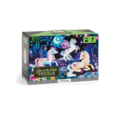 Abrams Unicorn Dreams Glow in the Dark Mudpuppy,Katie Wood 100 dílků