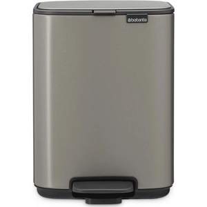 Brabantia Кош за боклук Brabantia Bo Pedal 1010126, 4 л, Леко затваряне, Противоплъзгаща основа, Сив (1010126)